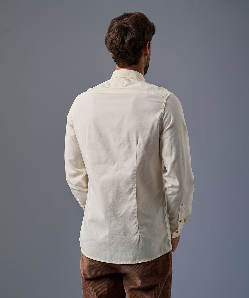 Camisa Tafeta con Bolsillos Slim Fit