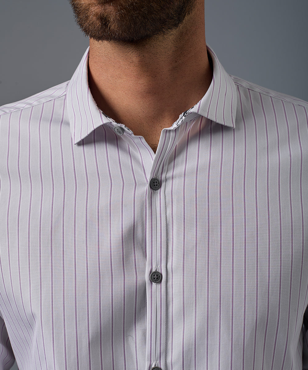 Camisa Pechera Ojal Slim Fit