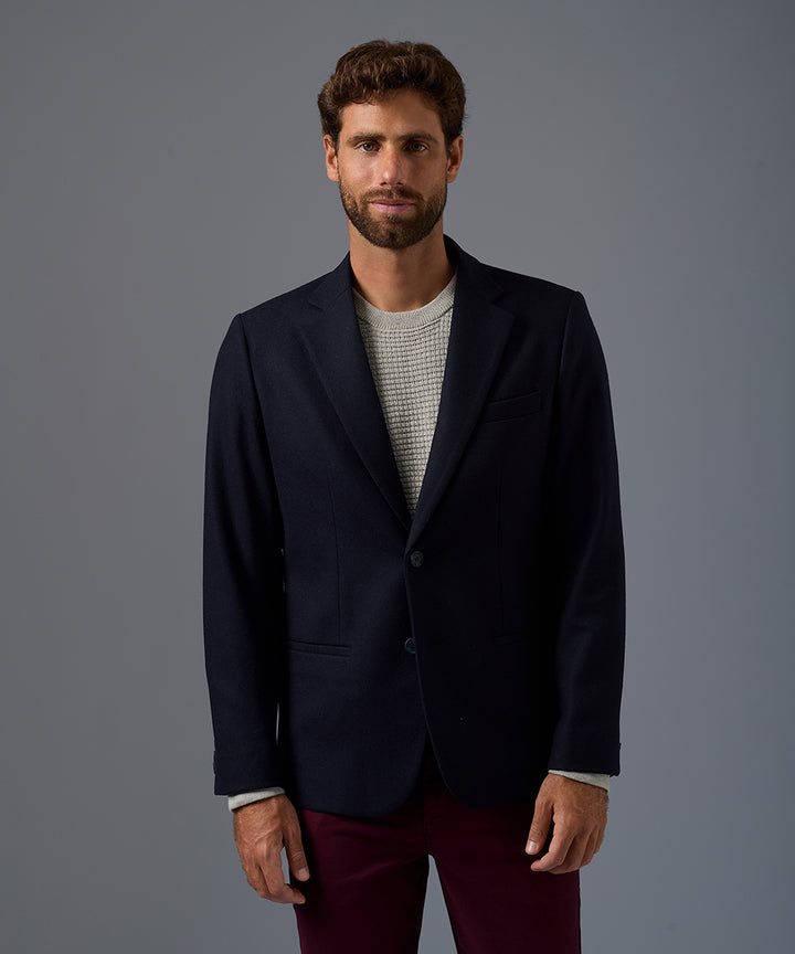 Blazer de Lana Cuello Solapa