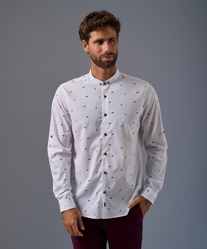 Camisa Roll Up Micro Button Down Classic Fit