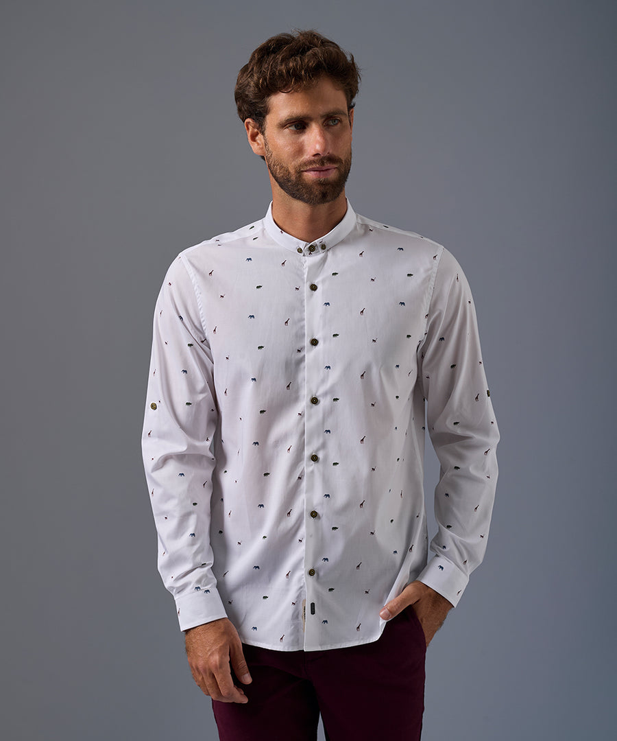 Camisa Roll Up Micro Button Down Classic Fit