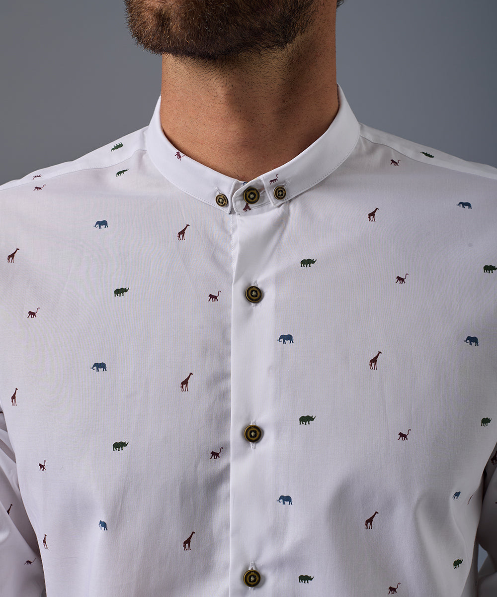 Camisa Roll Up Micro Button Down Classic Fit
