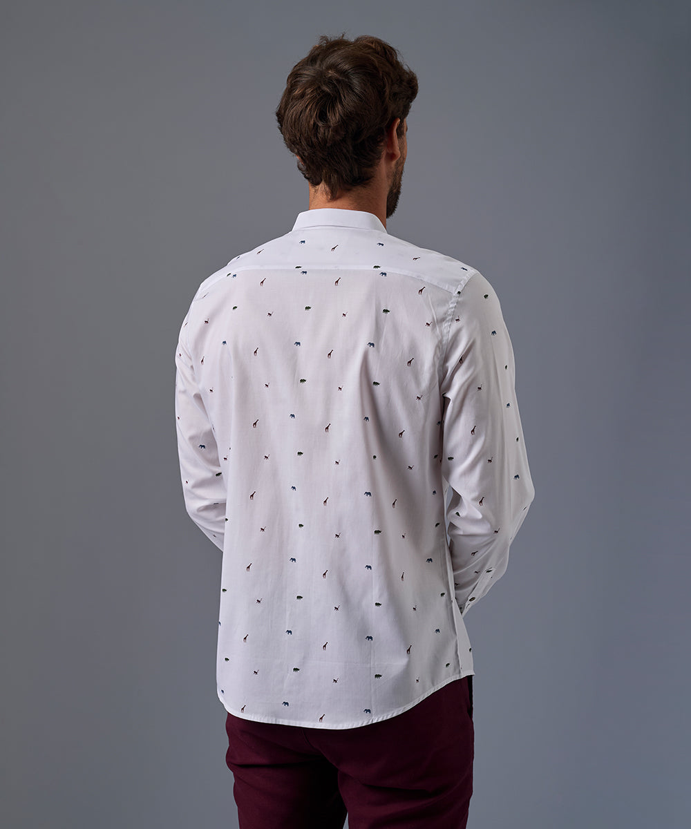 Camisa Roll Up Micro Button Down Classic Fit