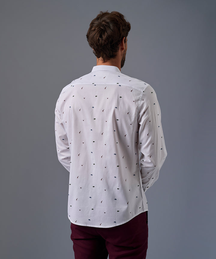 Camisa Roll Up Micro Button Down Classic Fit