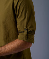 Camisa Roll Up Seersucker Slim Fit