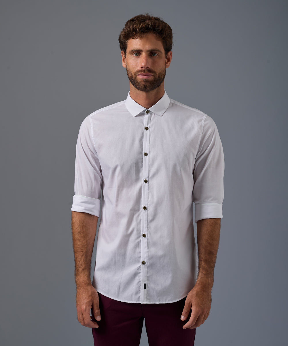Camisa Pechera Ojal Classic Fit