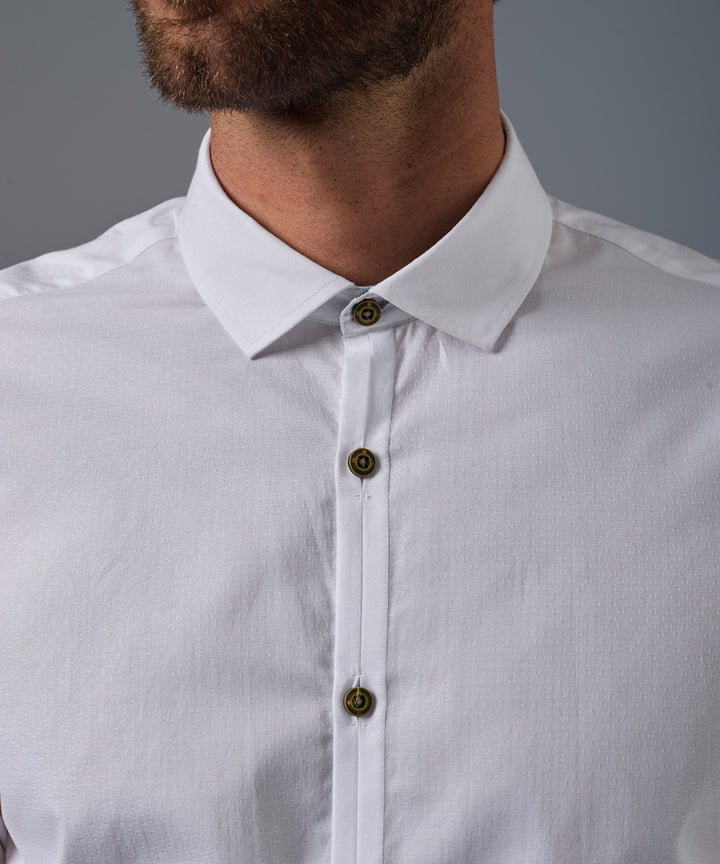 Camisa Pechera Ojal Classic Fit