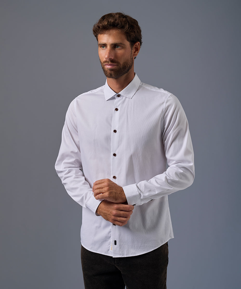 Camisa Dobby Cuello Spread Classic Fit