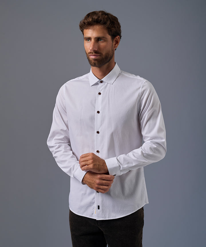 Camisa Dobby Cuello Spread Classic Fit