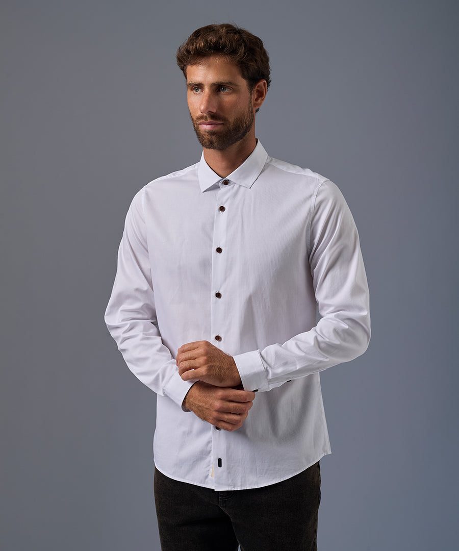 Camisa Dobby Cuello Spread Classic Fit