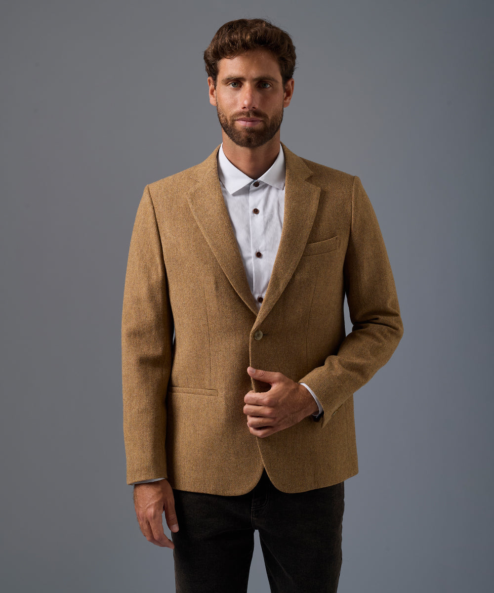 Blazer de Lana Cuello Solapa