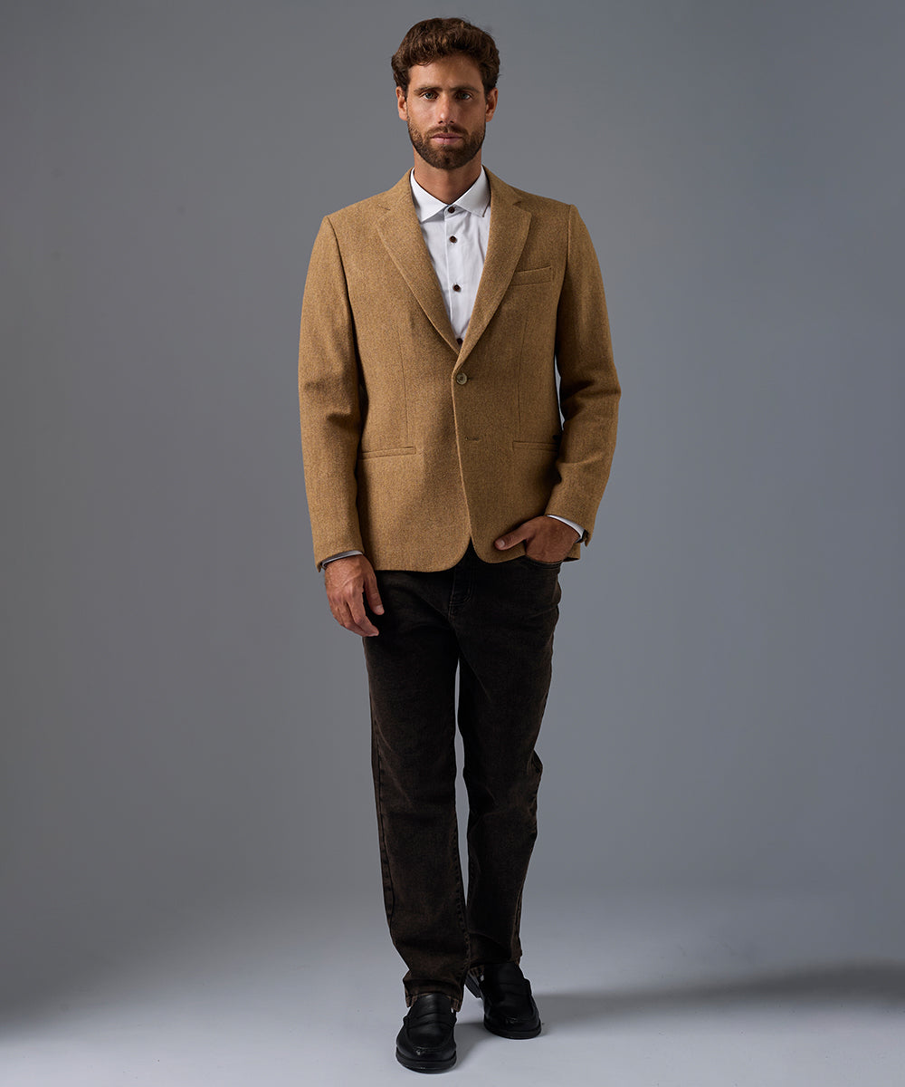 Blazer de Lana Cuello Solapa