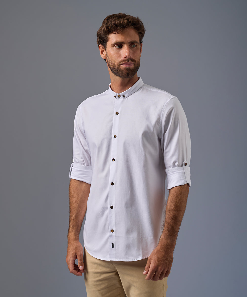 Camisa Roll Up Micro Button Down Classic Fit