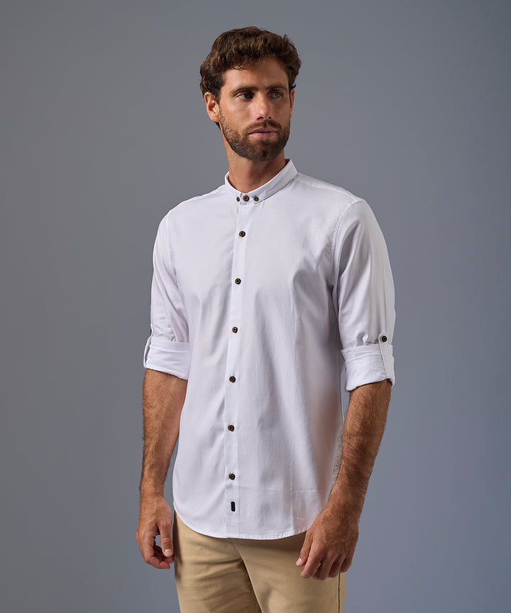Camisa Roll Up Micro Button Down Classic Fit