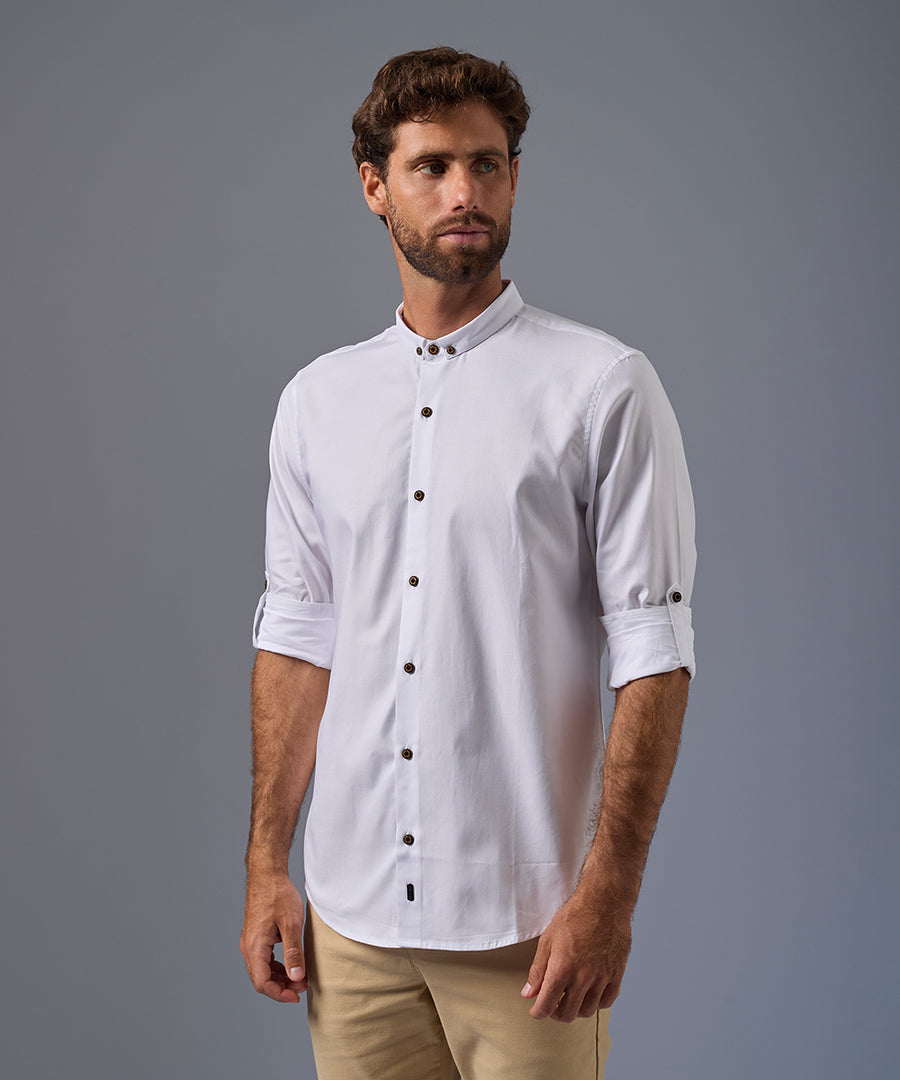 Camisa Roll Up Micro Button Down Classic Fit