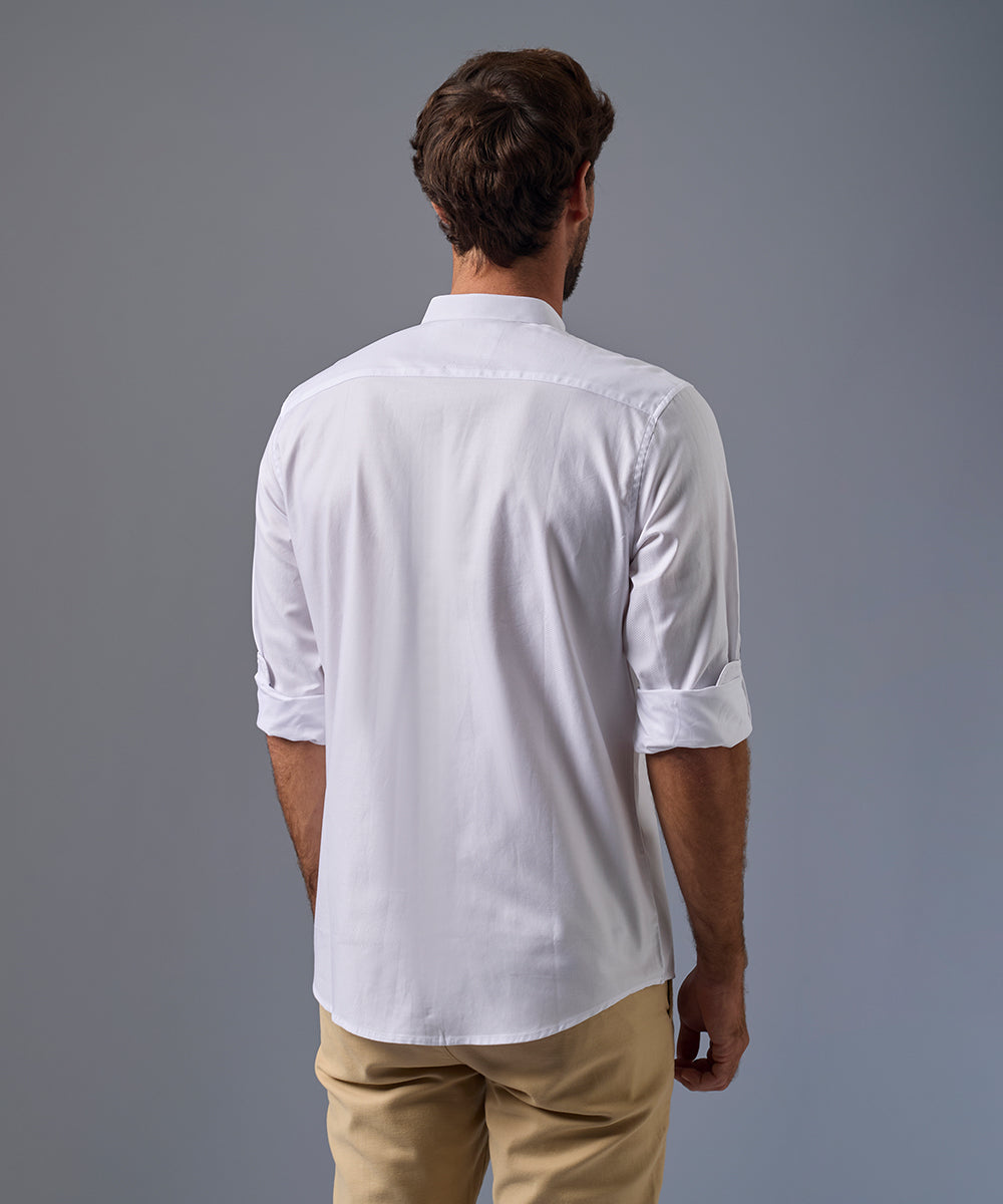 Camisa Roll Up Micro Button Down Classic Fit