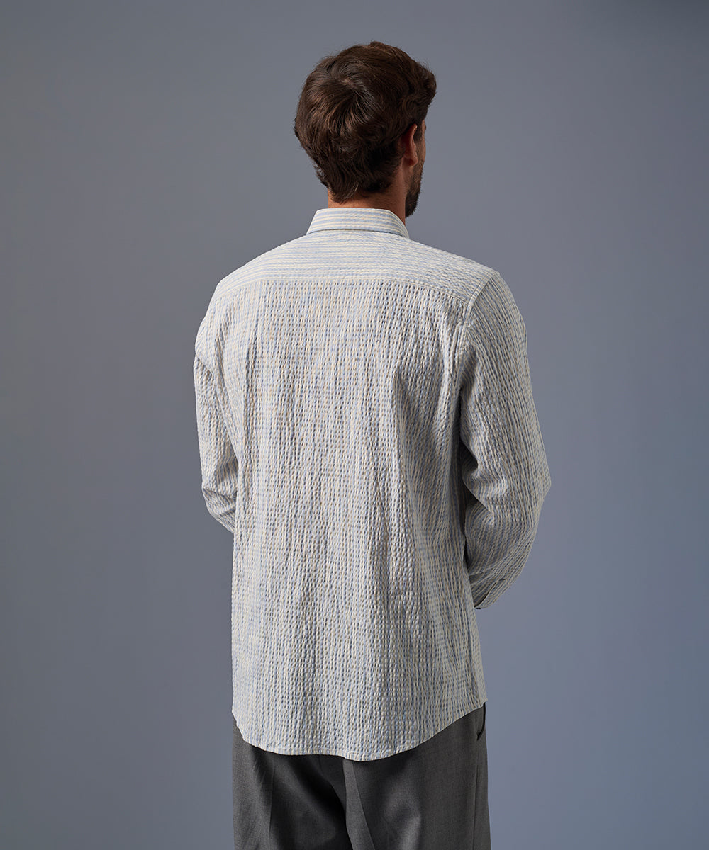 Camisa Seersucker Rayas Classic Fit