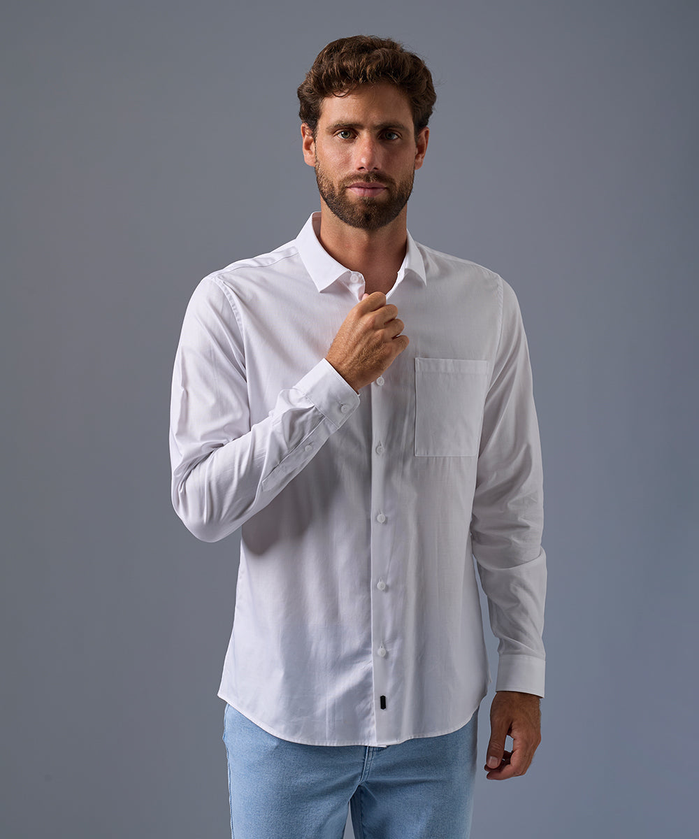 Camisa con Bolsillo Classic Fit
