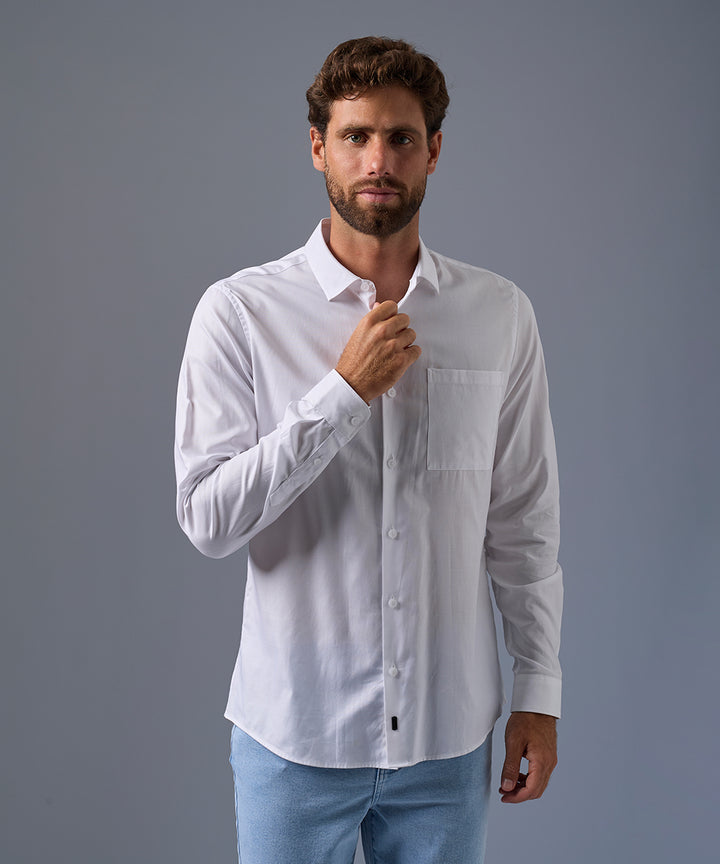 Camisa con Bolsillo Classic Fit