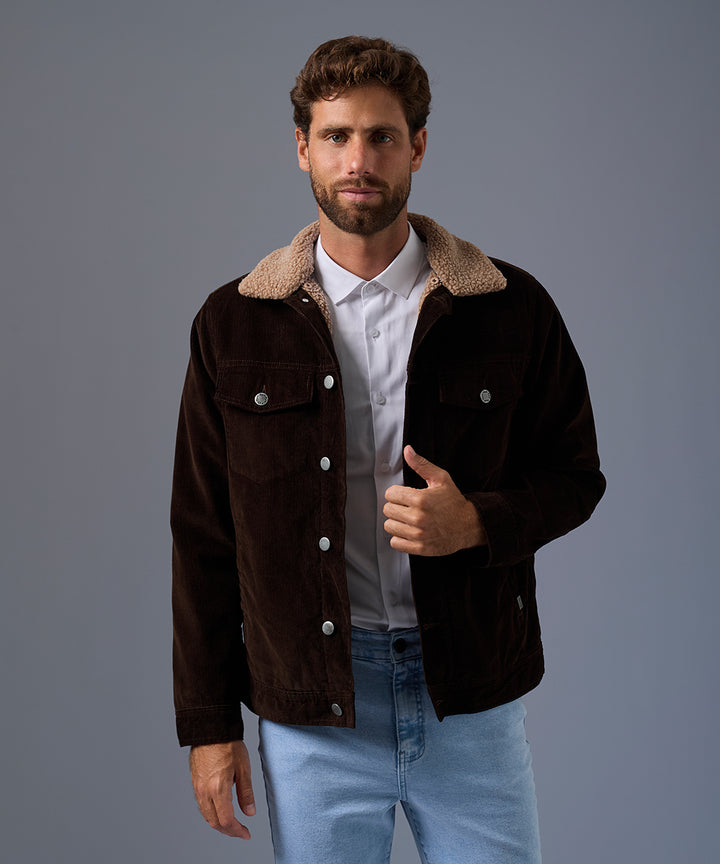 Casaca Corduroy con Sherpa