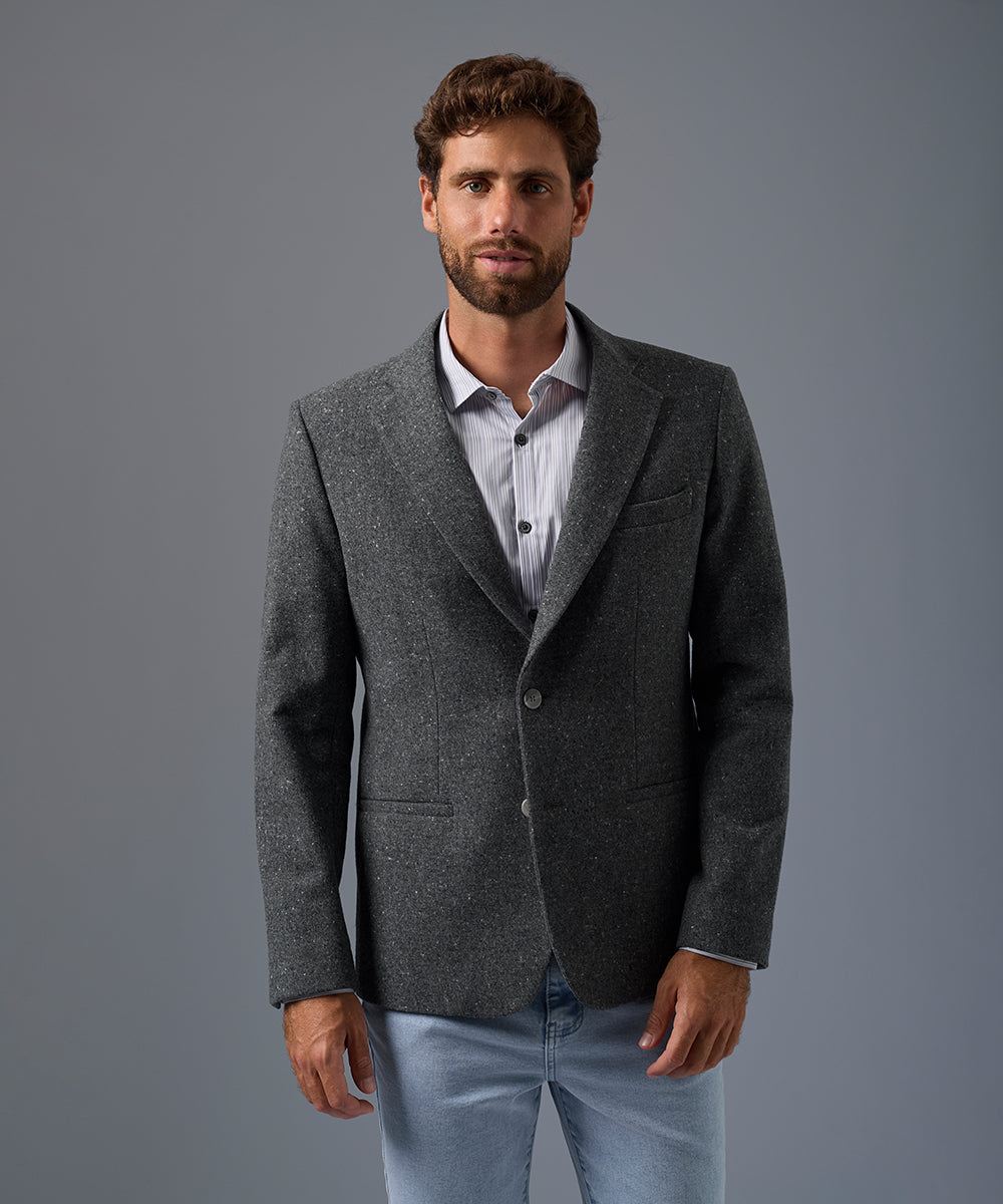Blazer de Lana Cuello Solapa