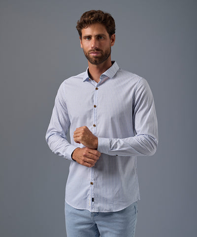 Camisa Pechera Ojal Slim Fit