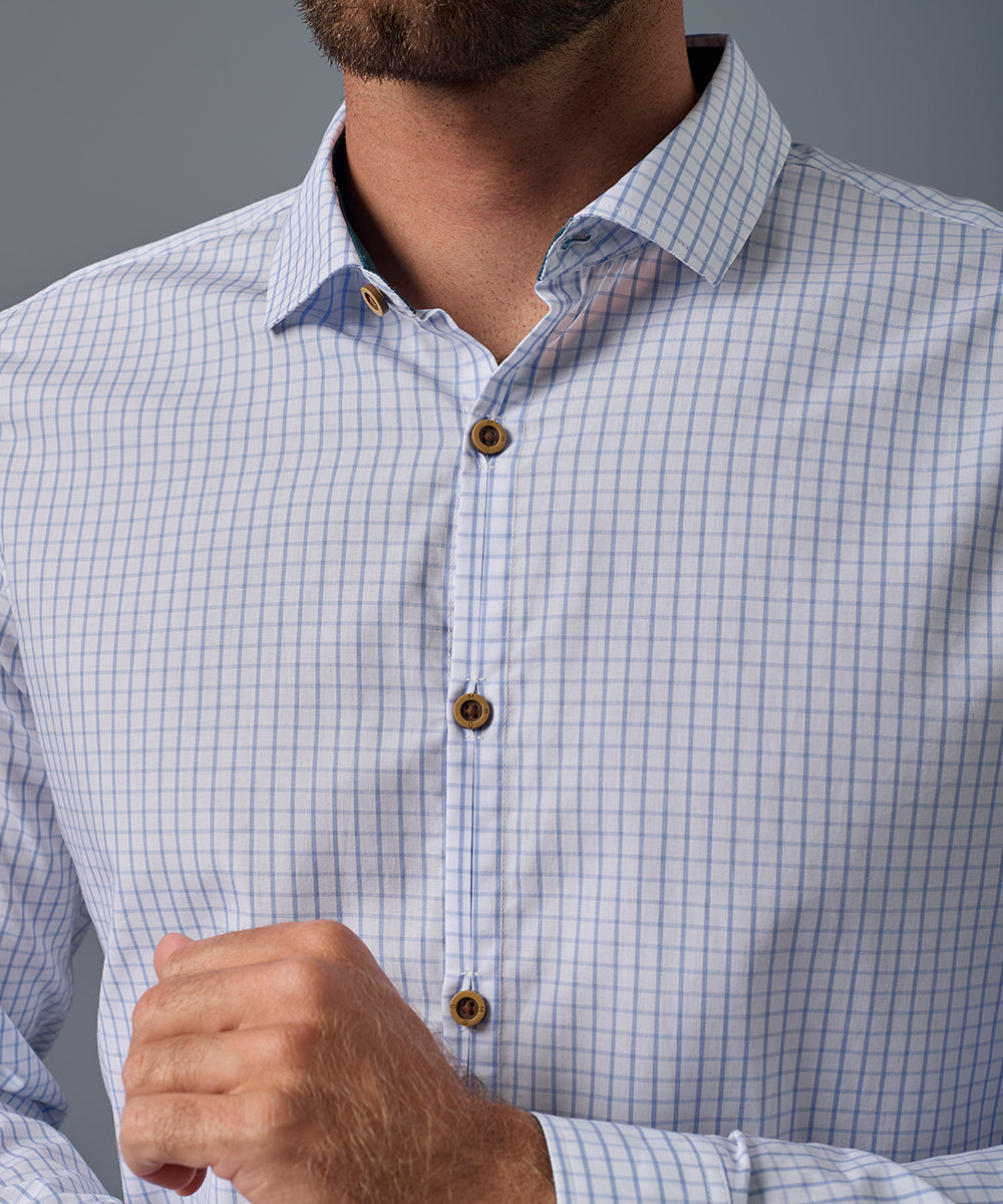 Camisa Pechera Ojal Slim Fit