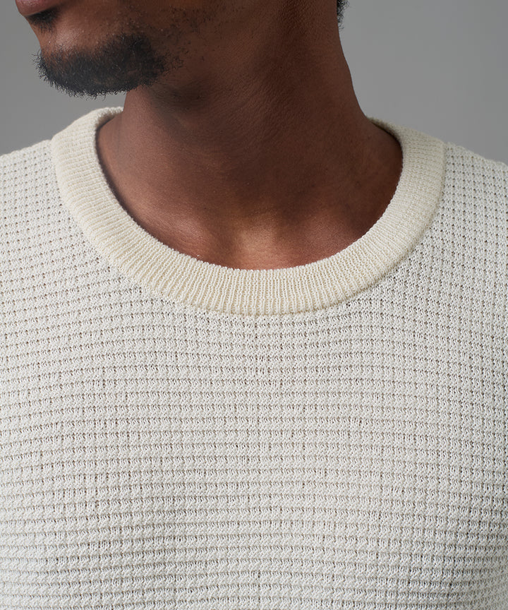 CHOMPA PET CUELLO REDONDO WAFLE HUESO OI25