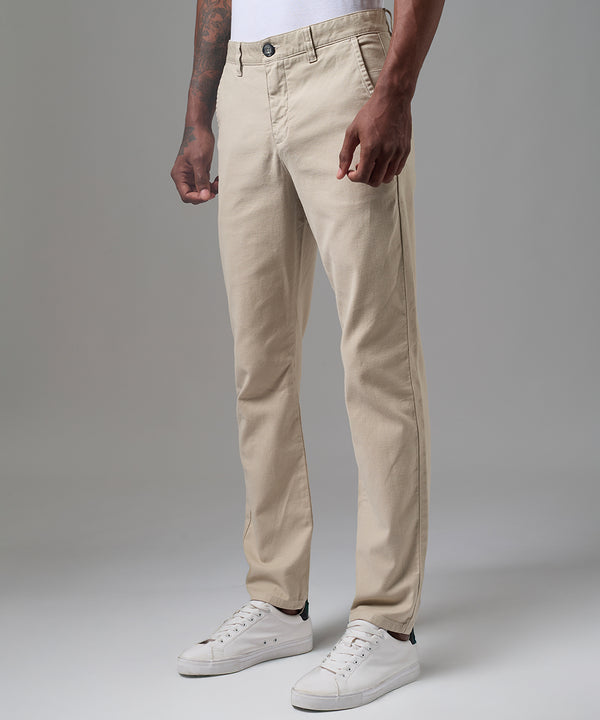 PANTALON DRILL PRETINA INT. CONTRASTE SLIM FIT HUESO OI25
