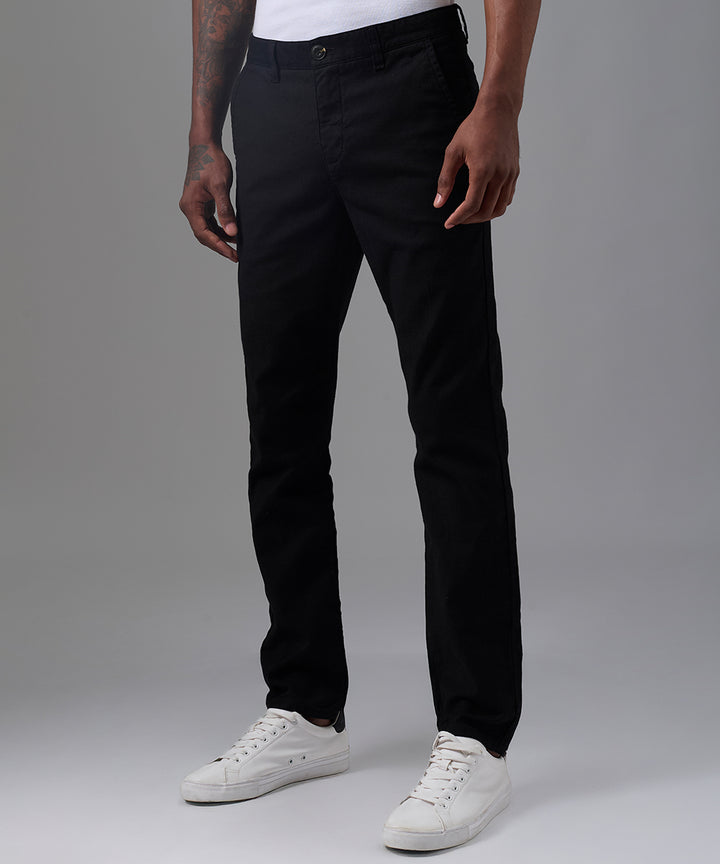 PANTALON DRILL PRETINA INT. CONTRASTE SLIM FIT NEGRO OI25
