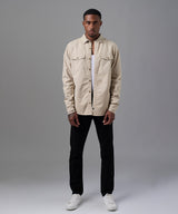 CAMISA MANGA LARGA SOBRECAMISA CLASSIC FIT HUESO OI25