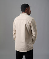 CAMISA MANGA LARGA SOBRECAMISA CLASSIC FIT HUESO OI25