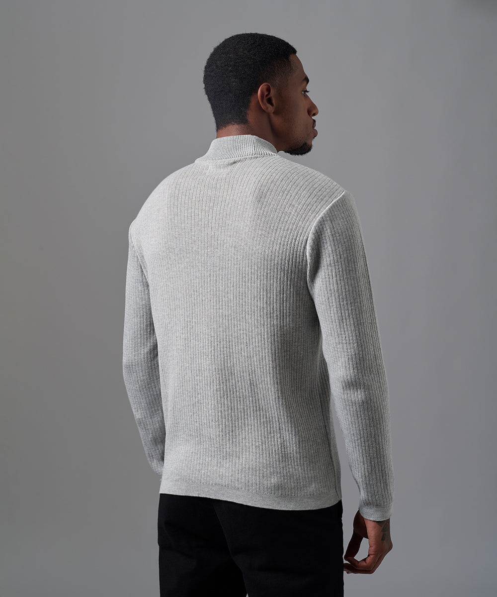 CHOMPA PET CUELLO ALTO TEJIDO GRIS OI25