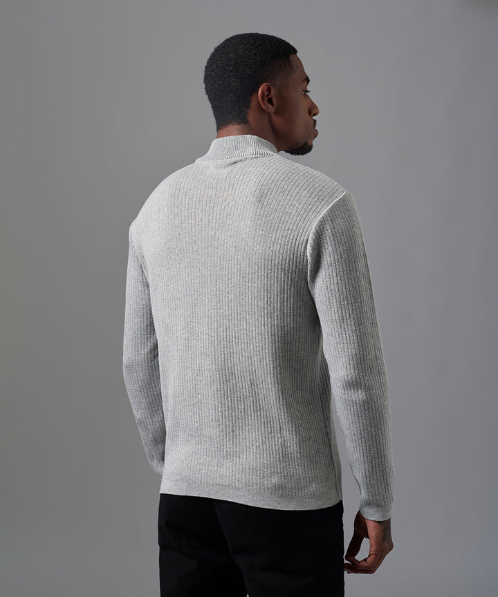CHOMPA PET CUELLO ALTO TEJIDO GRIS OI25