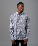 CAMISA MANGA LARGA FACES CLASSIC FIT BLANCO ESTAMPADO OI25