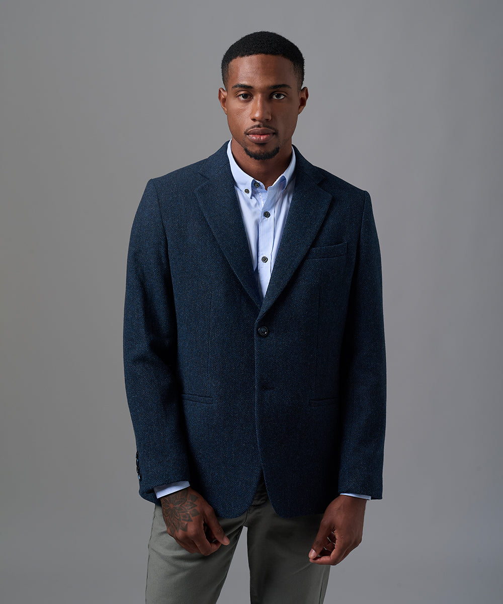 BLAZER LANA CUELLO SOLAPA AZUL MARINO OI25