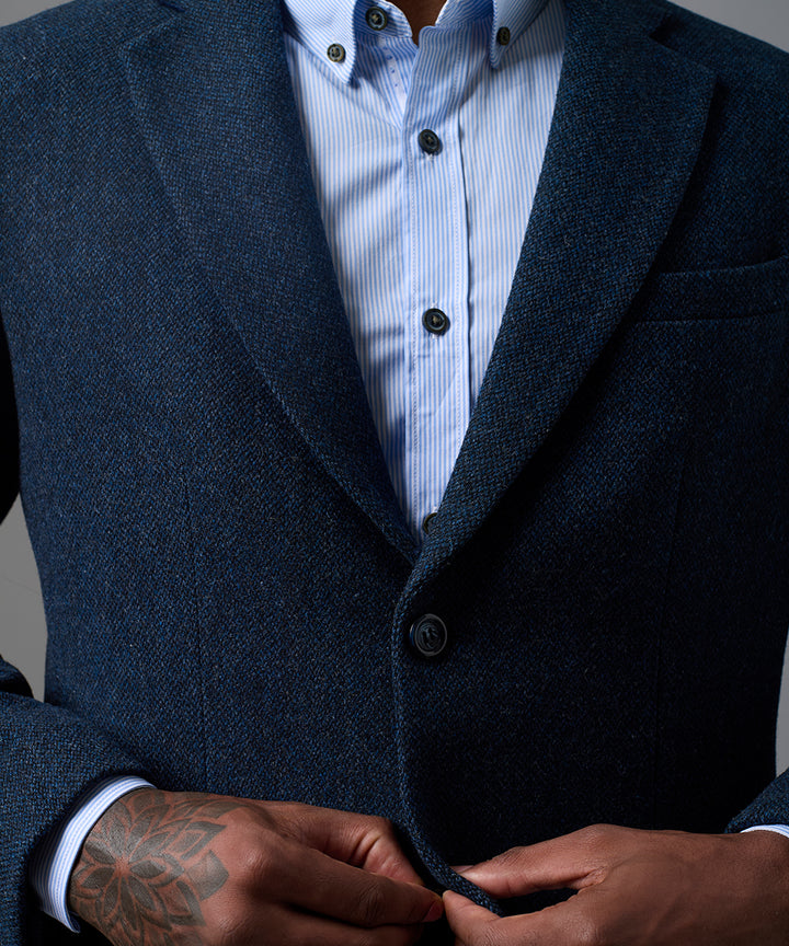 BLAZER LANA CUELLO SOLAPA AZUL MARINO OI25