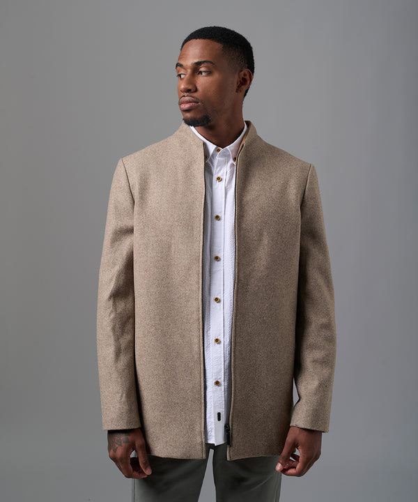 ABRIGO LANA CORTO BEIGE OI25
