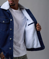CASACA DENIM SOBRETEÑIDO CON SHERPA INDIGO OI25
