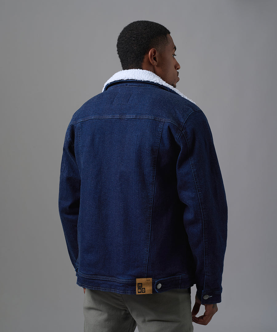 CASACA DENIM SOBRETEÑIDO CON SHERPA INDIGO OI25