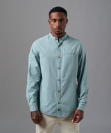 CAMISA MANGA LARGA SEERSUCKER TWISTED COLLAR CLASSIC FIT VERDE OI25
