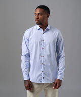 CAMISA MANGA LARGA PECHERA OJAL SLIM FIT CELESTE CUADROS OI25