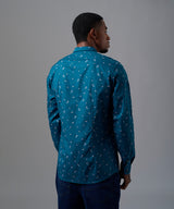 CAMISA MANGA LARGA BUFEO COLORADO SLIM FIT AZUL ESTAMPADO OI25