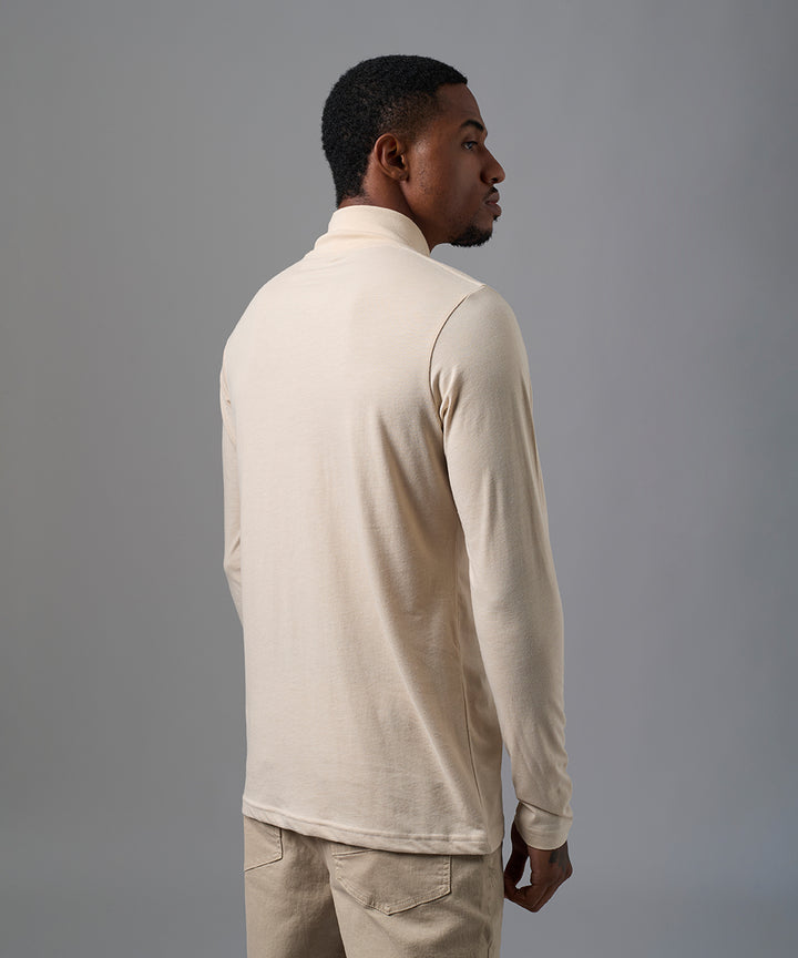 POLO MANGA LARGA JERSEY CAFARENA BEIGE OI25