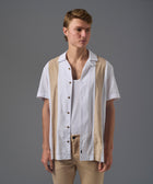 CAMISA MANGA CORTA LOOK LINO CUELLO RESORT CORTES CLASSIC FIT BLANCO PV26