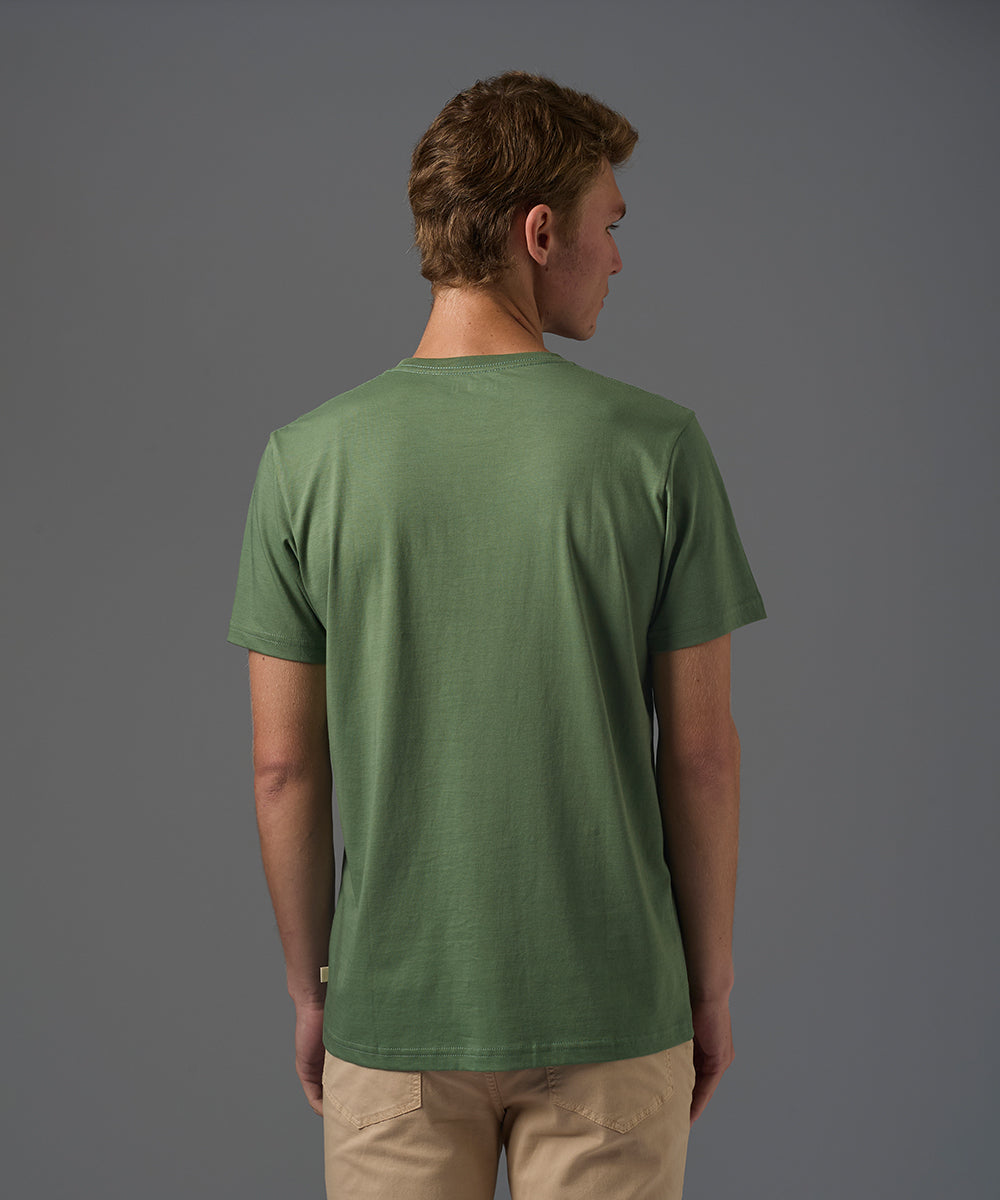 POLO MANGA CORTA JERSEY CUELLO REDONDO BASICO VERDE CLARO PV26