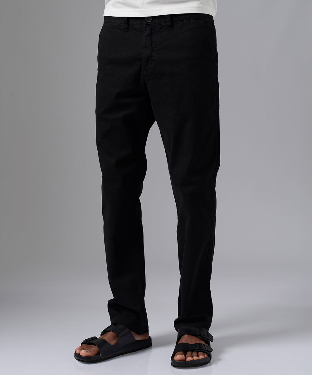 PANTALON DRILL FLAT FRONT SLIM FIT NEGRO PV25