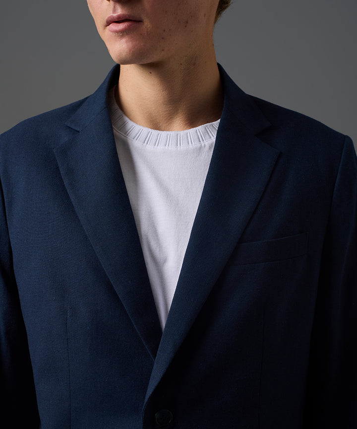 BLAZER LINO ALGODON AZUL MARINO PV26