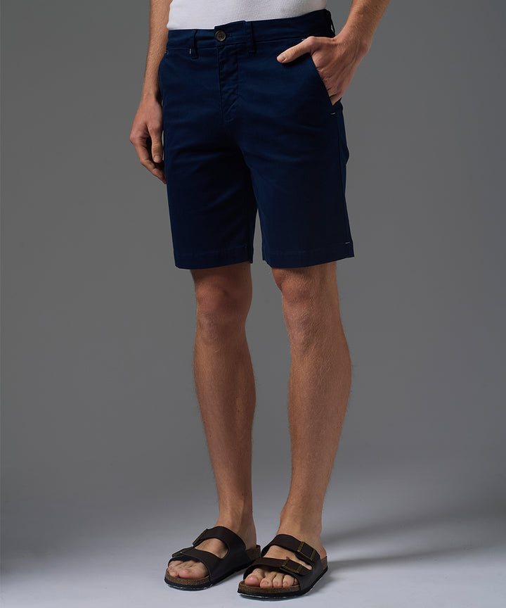 BERMUDA DRILL ATRAQUES SLIM FIT AZUL MARINO PV26