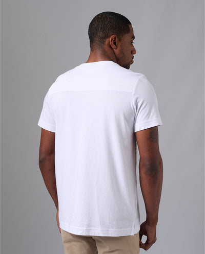 POLO MANGA CORTA JERSEY CUELLO REDONDO MODA BLANCO PV25